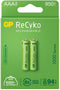 GP ReCyko 100AAAHCE - Oplaadbare NiMH Batterij 950mAh - Groen (2 stuks)