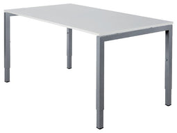 Nice Price Office - Bureau fyra 120x80cm instelbaar alu blad wit