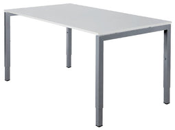 Nice Price Office - Bureau fyra 120x80cm vaste hoogte alu blad wit