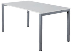 Nice Price Office - Bureau fyra 200x100cm instelbaar alu blad wit