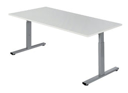 Nice Price Office - Bureau pro-fit 180x80cm instelbaar alu blad wit
