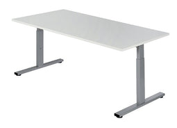 Nice Price Office - Bureau pro-fit 200x100cm instelbaar alu blad wit