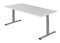 Nice Price Office - Bureau pro-fit 200x100cm instelbaar alu blad wit