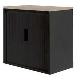Nice Price Office - Jaloeziedeurkast 2oh 120cm zwart topblad ew