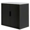 Nice Price Office - Jaloeziedeurkast 2oh 120cm zwart topblad wit