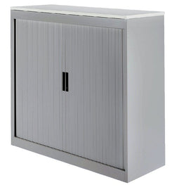 Nice Price Office - Jaloeziedeurkast 3oh 120cm alu topblad wit