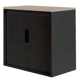 Nice Price Office - Jaloeziedeurkast 3oh 120cm zwart topblad ew
