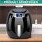 Niceey Airfryer XXL - Heteluchtfriteuse - 1800W - 8,0L - Incl. Kookboek - Zwart