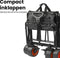 Niceey Bolderkar - Buitenspeelgoed - Opvouwbaar - 100KG Draagkracht - 96L - Inklapbare Bolderwagen/Transportwagen - 2 Standen - Wasbaar Polyester - 98x50cm - Zwart