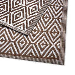 Niceey Buitenkleed - Tuintapijt - Vloerkleed - Buitenkleed - Omkeerbaar - 120x180cm - Bruin/Wit