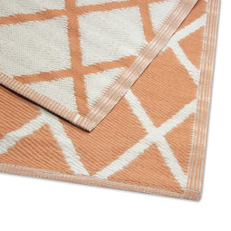 Niceey Buitenkleed - Tuintapijt - Vloerkleed - Omkeerbaar - 120x180cm - Apricot/Wit