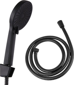 Niceey Douchekop met Slang - Waterbesparend - Handdouche - Doucheset ø 12cm - 3 Standen - Mat Zwart