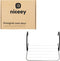 Niceey Droogrek Hangend - Wanddroogrek - Droogrek voor Deur - Wasrek Ophangbaar - 3m - Grijs