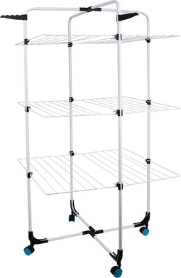 Niceey Droogtoren - 30m drooglengte - Op Wieltjes - Wasrek - Droogrek inklapbaar - Voor alle soorten ruimtes - Verstelbaar - Wit