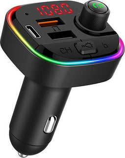 Niceey FM Transmitter Bluetooth – Carkit Handsfree – Autolader – Autoradio – USB Oplader - Snellader – MP3 Speler – Zwart