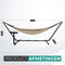 Niceey Hangmat met Standaard - 2 Persoons - Incl. Bekerhouder - Tot 250kg Draagkracht - Beige