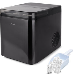 Niceey IJsblokjesmachine - Ijsblokjes - 2L Watercapaciteit - IJsblokjesmaker met IJsschep - Per App Bestuurbaar - Zelfreinigingsfunctie - Zwart