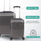 Niceey Koffer - 2 Delig - Trolleyset met TSA Slot - 36L en 60L - Handbagage Koffer - Grijs