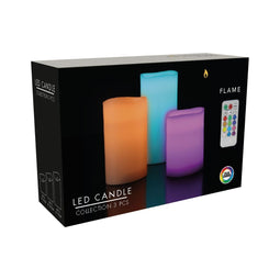 Niceey LED Kaarsen Gekleurd - Set van 3 - Met Bewegende Vlam en Afstandsbediening