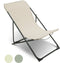 Niceey Ligstoel Opvouwbaar - Strandstoel Inklapbaar - Campingstoel - Tuin - Beige