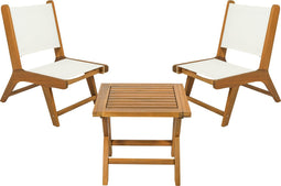 Niceey Luxe Tuinset - 3 Delig - Acacia Hout / Wit