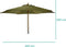 Niceey Parasol - Stokparasol - Hout - 250CM - Groen