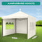 Niceey Partytent - 3x3m - Paviljoen - Opvouwbaar en Waterdicht - Feesttent met Zijwanden - Tuintent - Easy Up - Draagtas met Wielen - Beige