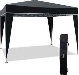 Niceey Partytent - Paviljoen - 3x3 m - Easy Up - Opvouwbaar en Waterdicht - Tuintent - Feesttent - Draagtas met Wielen - Zwart