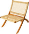 Niceey Rotan Loungestoel Set Van 2 - Vouwbaar - FSC bamboe - Rotan -Hout