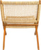 Niceey Rotan Loungestoel Set Van 2 - Vouwbaar - FSC bamboe - Rotan -Hout