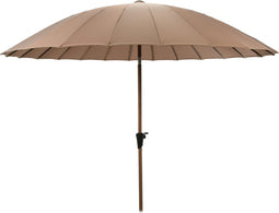 Niceey Shaghai Parasol - Stokparasol - Hout - Kantelbaar - 280CM - Taupe