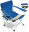 Niceey Strandstoel Opvouwbaar - met Bekerhouder - Inklapbaar - Campingstoel - Tuinstoel - Met Draagtas - Blauw