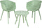 Niceey Tuinset - 3 Delig - Weerbestendig - Tuintafelset - Balkonset - Polypropyleen - Lichtgroen