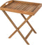 Niceey Tuintafel - Klaptafel- inklapbaar - Met Dienblad - Masssief Acacia Hout