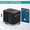 Niceey Universele Wereldstekker - Internationale Reisstekker - 2000 Watt - Amerika Europa Engeland Zuid-Afrika - 4 USB A en 1 USB C