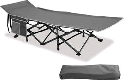 Niceey Veldbed - Stretcher - 150KG Draagkracht - Kampeerbed - Veldbed - Campingbed Volwassenen - Opvouwbaar Bed - Grijs
