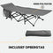 Niceey Veldbed - Stretcher - 150KG Draagkracht - Kampeerbed - Veldbed - Campingbed Volwassenen - Opvouwbaar Bed - Grijs