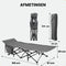 Niceey Veldbed - Stretcher - 150KG Draagkracht - Kampeerbed - Veldbed - Campingbed Volwassenen - Opvouwbaar Bed - Grijs