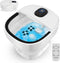 Niceey Voetenbad ZD3000 - Opvouwbaar - Voetenbad met massage - Tot 48°C - Elektrisch Voetbad met Bubbelfunctie – Infrarood Voetmassage - Met Afstandsbediening - 14L - Wit