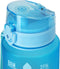 Niceey Waterfles - Drinkfles met Tijdmarkeringen - Waterfles - Dopper - Waterfles met rietje - Drinkfles 1 liter - BPA vrij