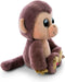 Nici aap Hobson pluche knuffel - bruin - 25 cm