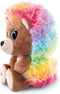 Nici egel Boswell pluche knuffel - fantasie kleuren - 25 cm
