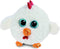 NICI Knuffel Haan - Henlou - kip - wit - 15 cm - knuffeldier