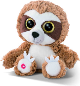 NICI Knuffel Luiaard - bruin/ wit - 15 cm - Heywood - knuffeldier - pluche