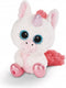 Nici Knuffeleenhoorn Glubschis Junior 15 Cm Pluche Wit/roze