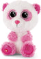 Nici pluche knuffel - pandabeer Monno - wit/roze - 15 cm