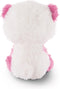 Nici pluche knuffel - pandabeer Monno - wit/roze - 15 cm