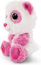 Nici pluche knuffel - pandabeer Monno - wit/roze - 15 cm