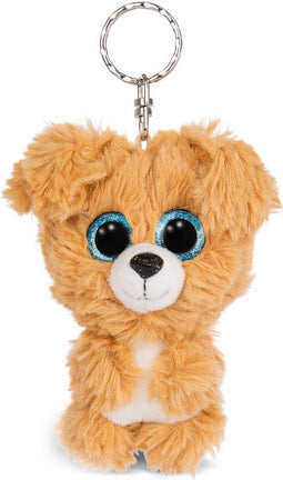 Nici Sleutelhanger Glubschis Hond Junior 9 Cm Pluche Bruin