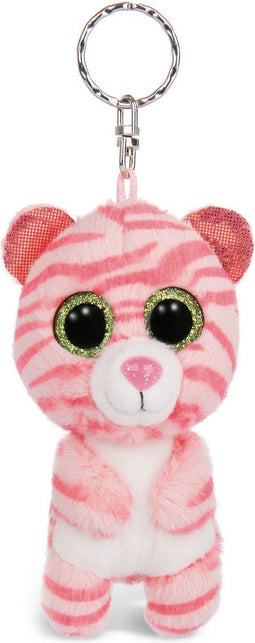 Nici Sleutelhanger Glubschis Tijger Junior 9 Cm Pluche Roze